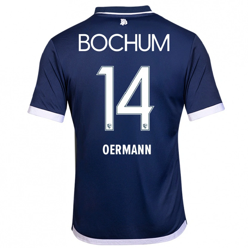 Danxen Homme Maillot Tim Oermann #14 Marine Blanc Tenues Domicile 2025/26 T-Shirt