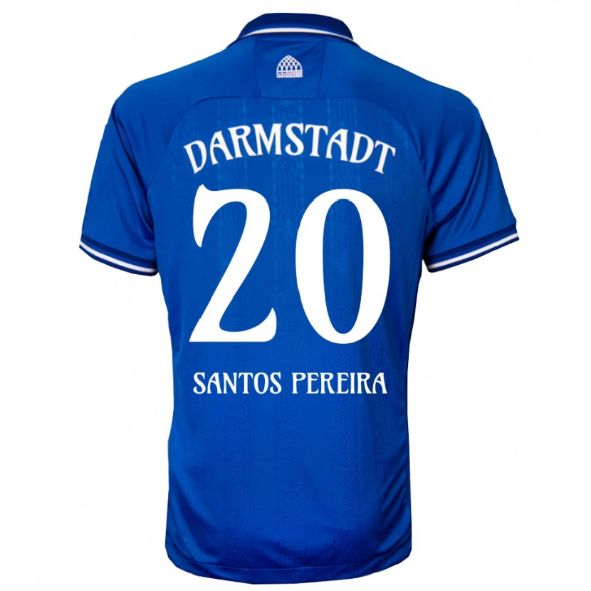 Danxen Homme Maillot Diogo Dos Santos Pereira #20 Bleu Blanc Tenues Domicile 2025/26 T-Shirt