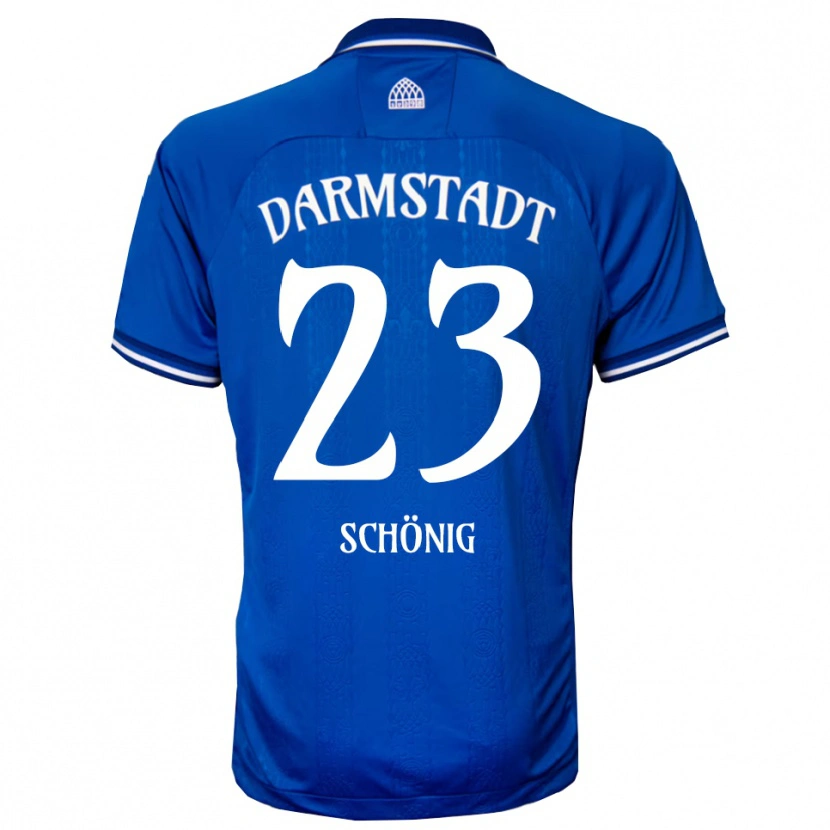 Danxen Homme Maillot Mauritius Schönig #23 Bleu Blanc Tenues Domicile 2025/26 T-Shirt