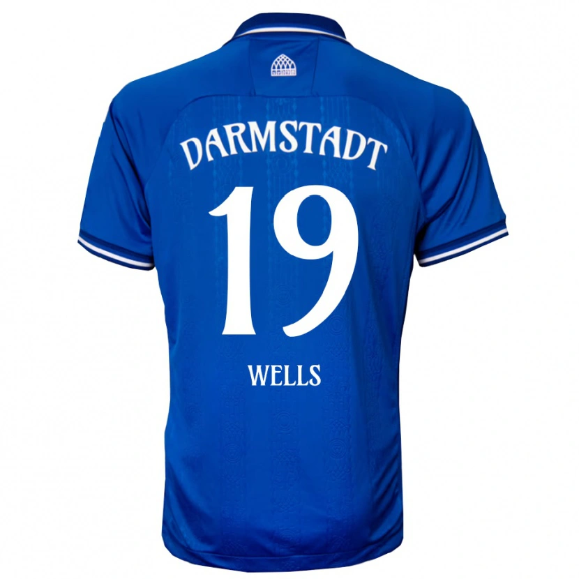 Danxen Homme Maillot Finnley Wells #19 Bleu Blanc Tenues Domicile 2025/26 T-Shirt