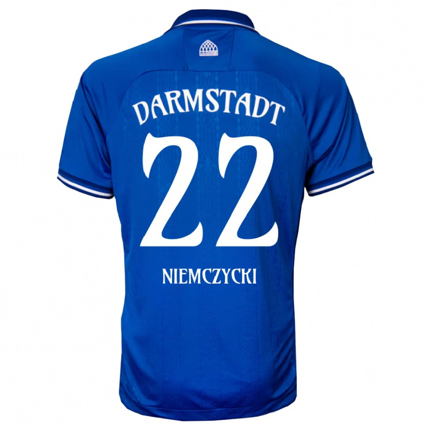 Danxen Homme Maillot Karol Niemczycki #22 Bleu Blanc Tenues Domicile 2025/26 T-Shirt