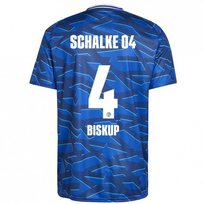 Danxen Homme Maillot Michelle Biskup #4 Bleu Royal Blanc Tenues Domicile 2025/26 T-Shirt