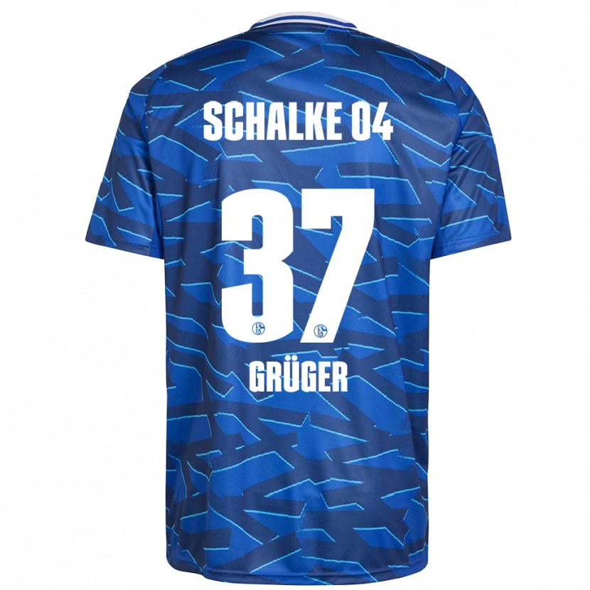 Danxen Homme Maillot Max Grüger #37 Bleu Royal Blanc Tenues Domicile 2025/26 T-Shirt