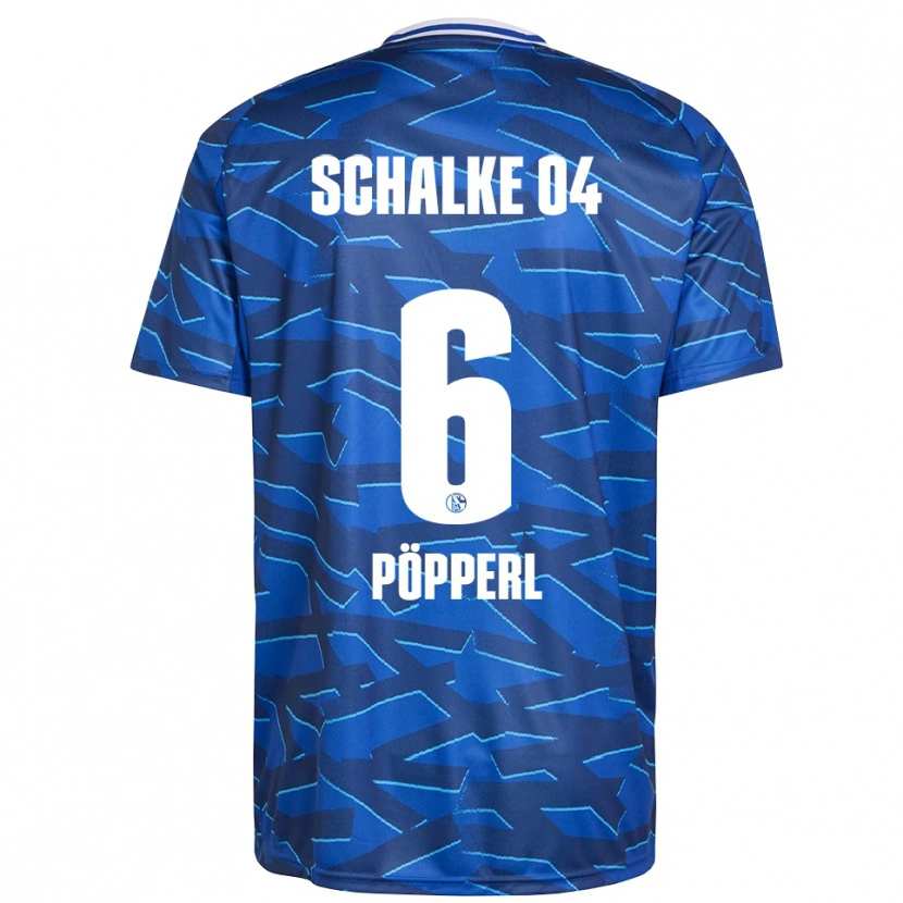 Danxen Homme Maillot Paul Pöpperl #6 Bleu Royal Blanc Tenues Domicile 2025/26 T-Shirt