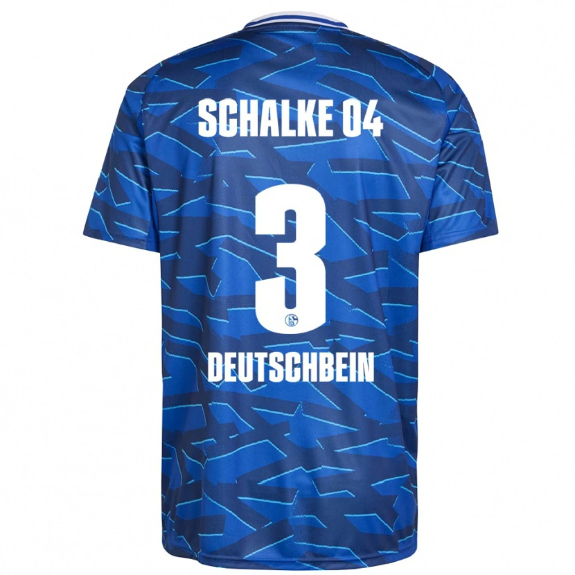 Danxen Homme Maillot Lasse Deutschbein #3 Bleu Royal Blanc Tenues Domicile 2025/26 T-Shirt