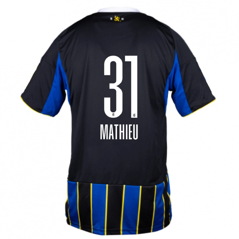 Danxen Homme Maillot Sammy Mathieu #31 Bleu Noir Jaune Tenues Domicile 2025/26 T-Shirt