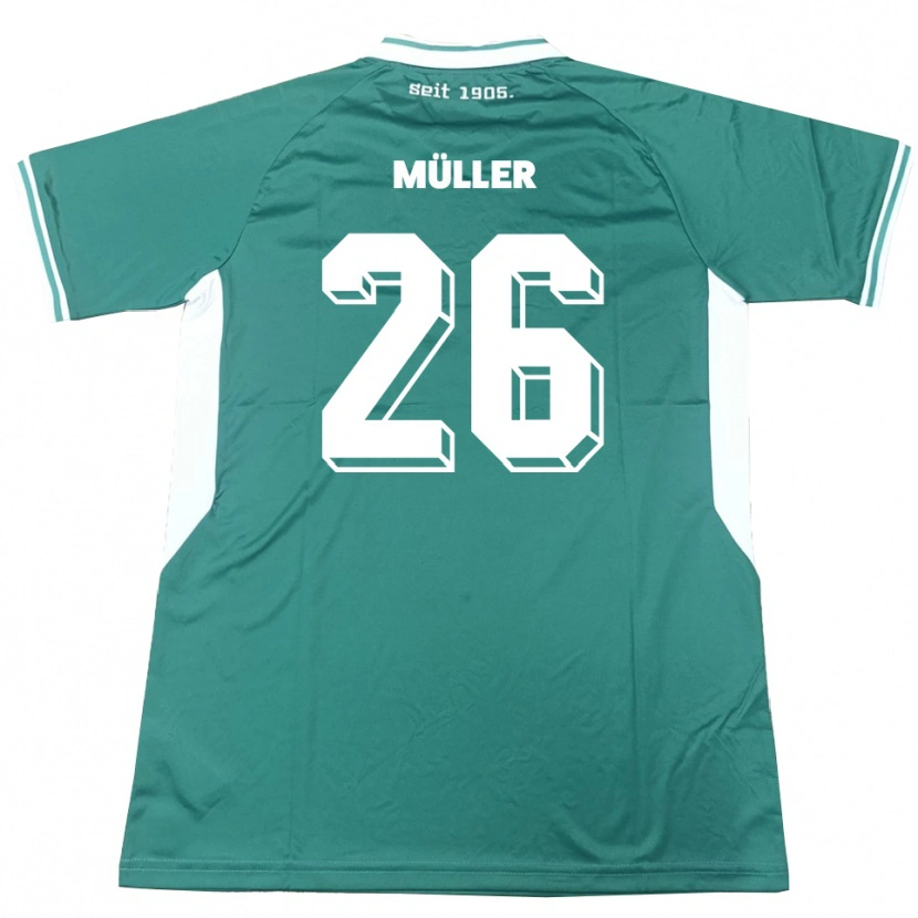 Danxen Homme Maillot Maro Müller #26 Vert Blanc Tenues Domicile 2025/26 T-Shirt