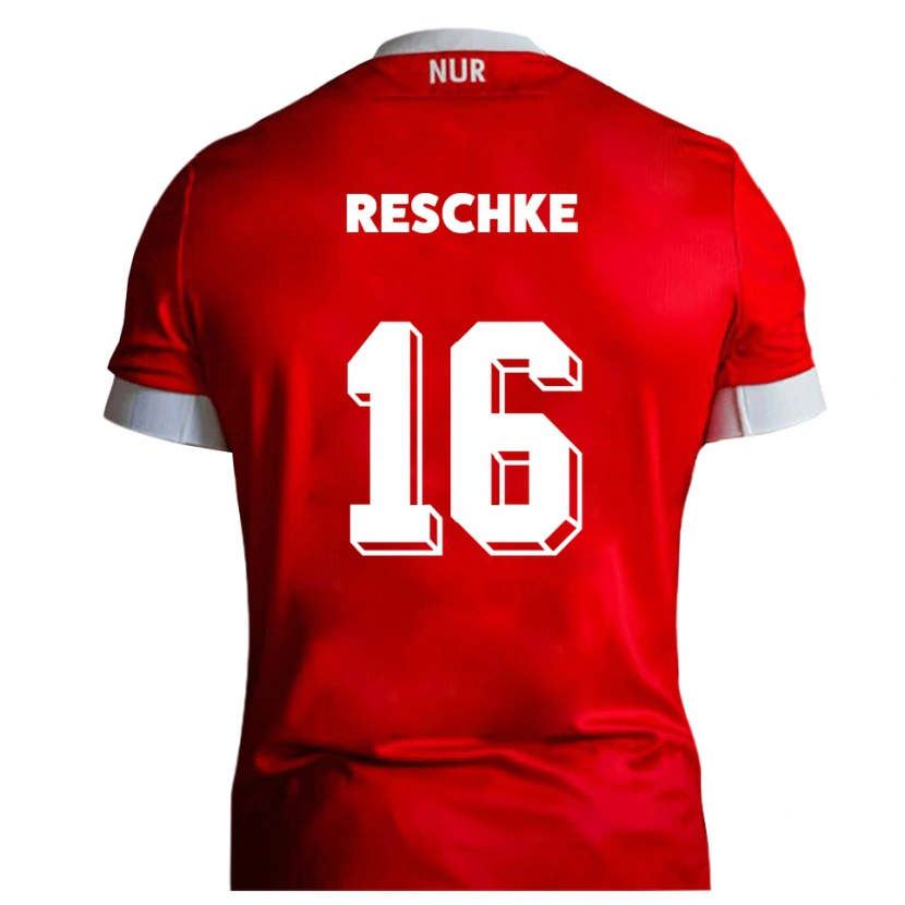 Danxen Homme Maillot Aaron Reschke #16 Rouge Blanc Tenues Domicile 2025/26 T-Shirt