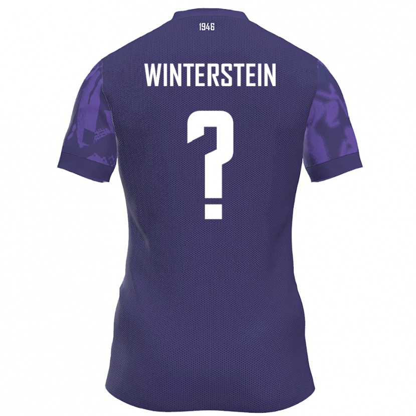 Danxen Homme Maillot Sami Winterstein #0 Violet Blanc Tenues Domicile 2025/26 T-Shirt