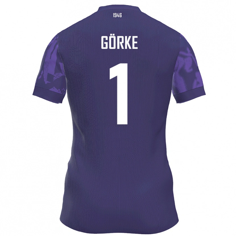 Danxen Homme Maillot Arthur Görke #1 Violet Blanc Tenues Domicile 2025/26 T-Shirt