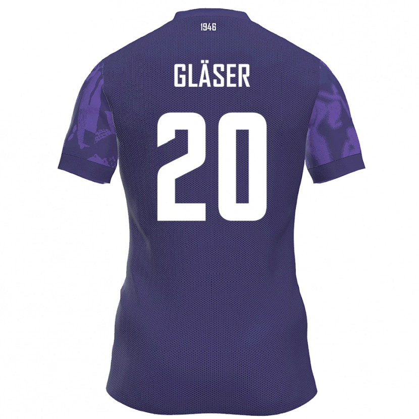 Danxen Homme Maillot Philipp Gläser #20 Violet Blanc Tenues Domicile 2025/26 T-Shirt