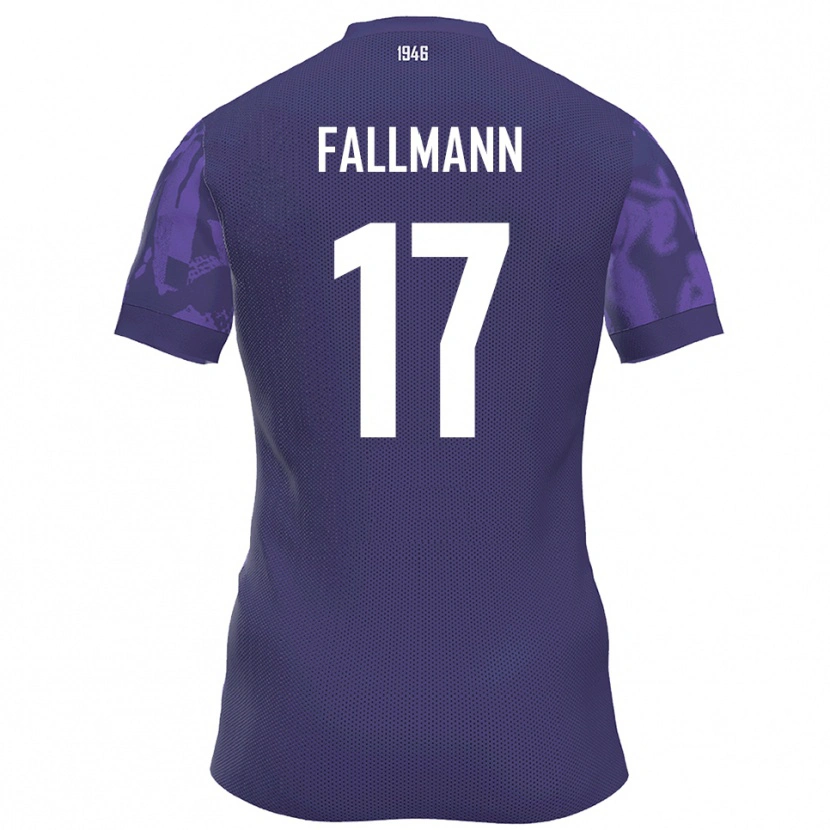 Danxen Homme Maillot Pascal Fallmann #17 Violet Blanc Tenues Domicile 2025/26 T-Shirt