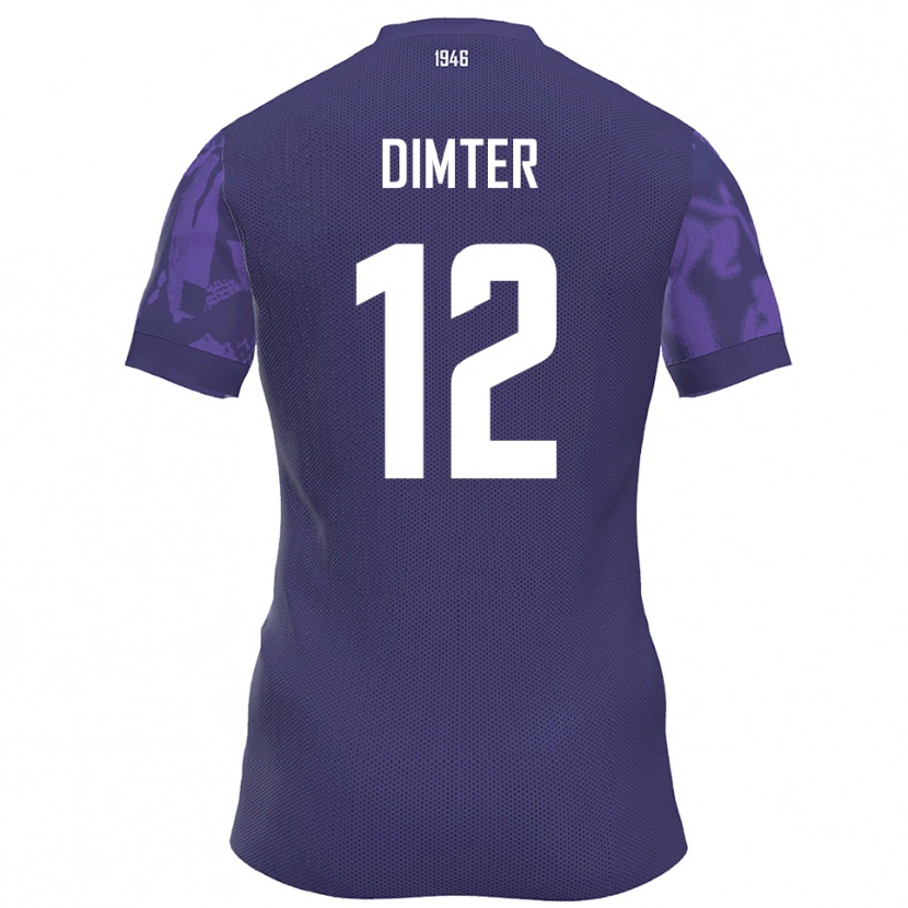 Danxen Homme Maillot Noel Dimter #12 Violet Blanc Tenues Domicile 2025/26 T-Shirt
