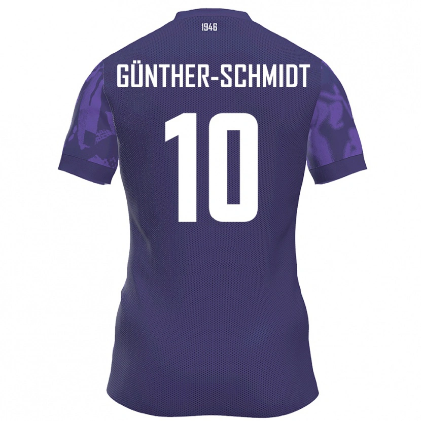 Danxen Homme Maillot Julian Günther-Schmidt #10 Violet Blanc Tenues Domicile 2025/26 T-Shirt