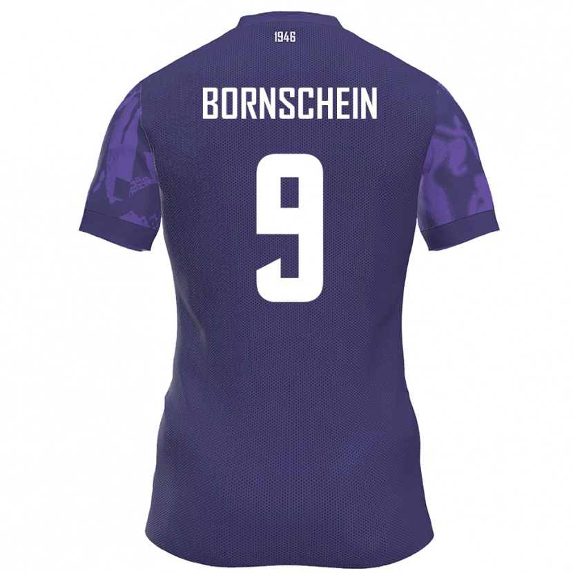Danxen Homme Maillot Ricky Bornschein #9 Violet Blanc Tenues Domicile 2025/26 T-Shirt