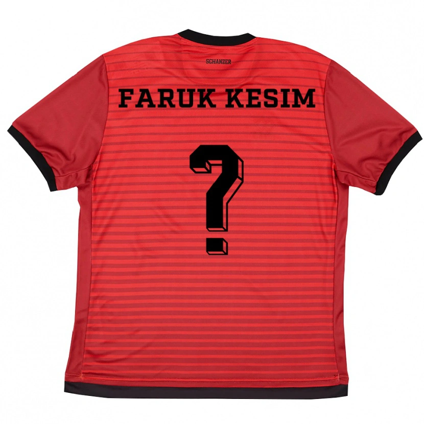 Danxen Homme Maillot Efkan Faruk Kesim #0 Rouge Noir Tenues Domicile 2025/26 T-Shirt