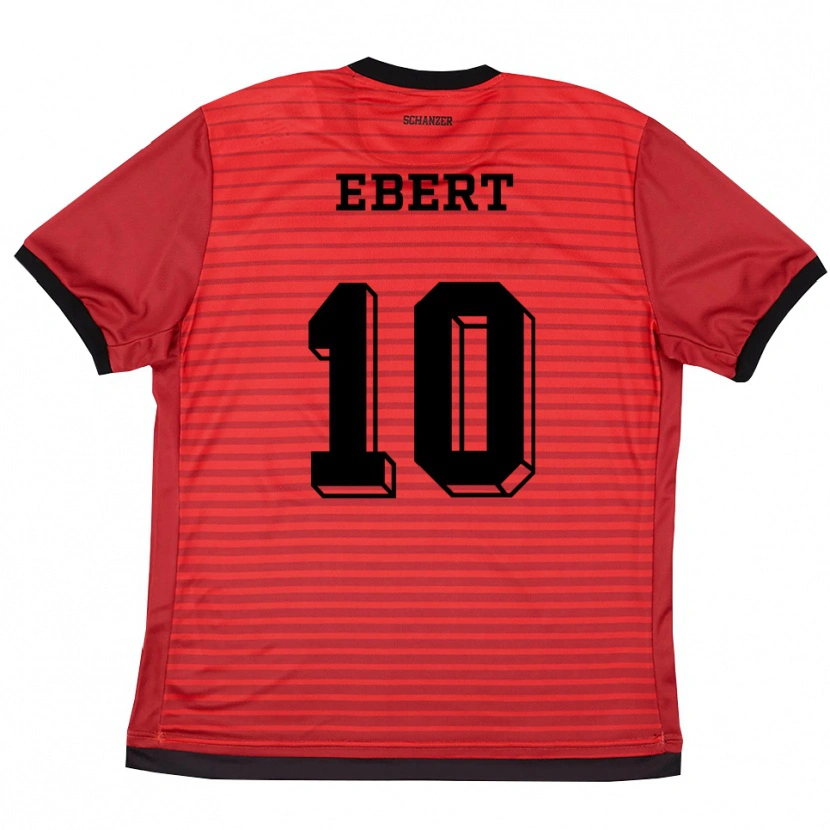 Danxen Homme Maillot Lisa Ebert #10 Rouge Noir Tenues Domicile 2025/26 T-Shirt