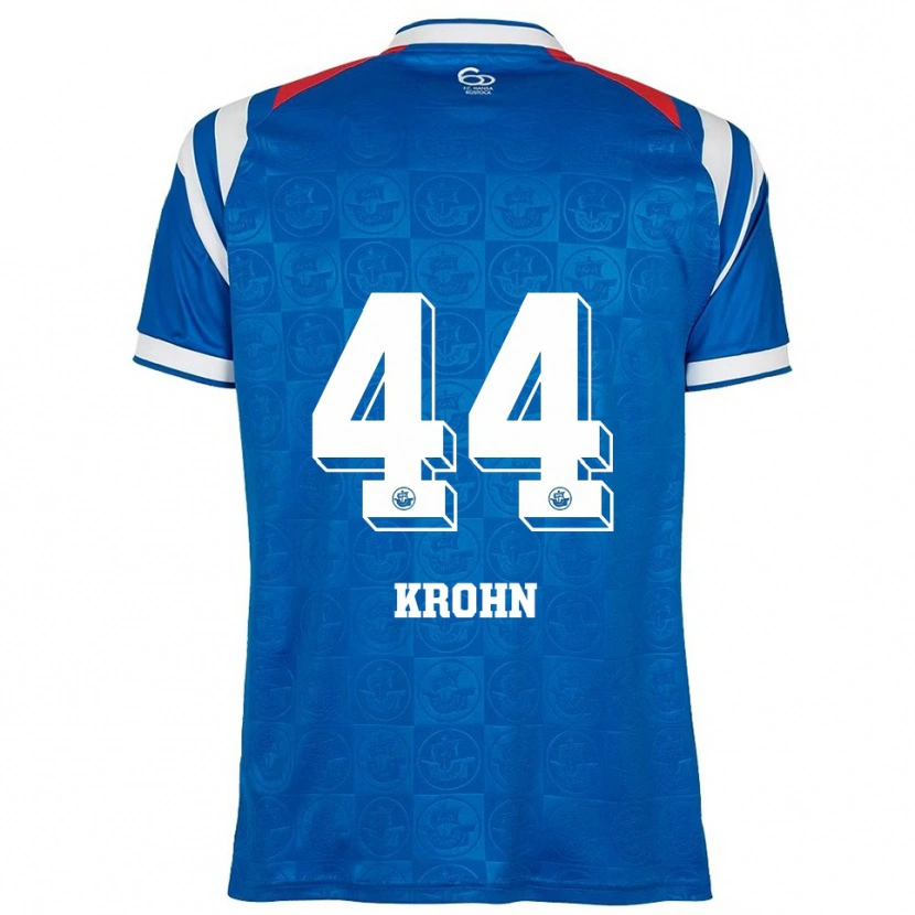 Danxen Homme Maillot Tim Krohn #44 Bleu Blanc Rouge Tenues Domicile 2025/26 T-Shirt