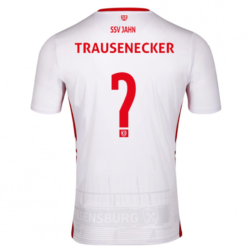 Danxen Homme Maillot Bastian Trausenecker #0 Blanc Rouge Tenues Domicile 2025/26 T-Shirt