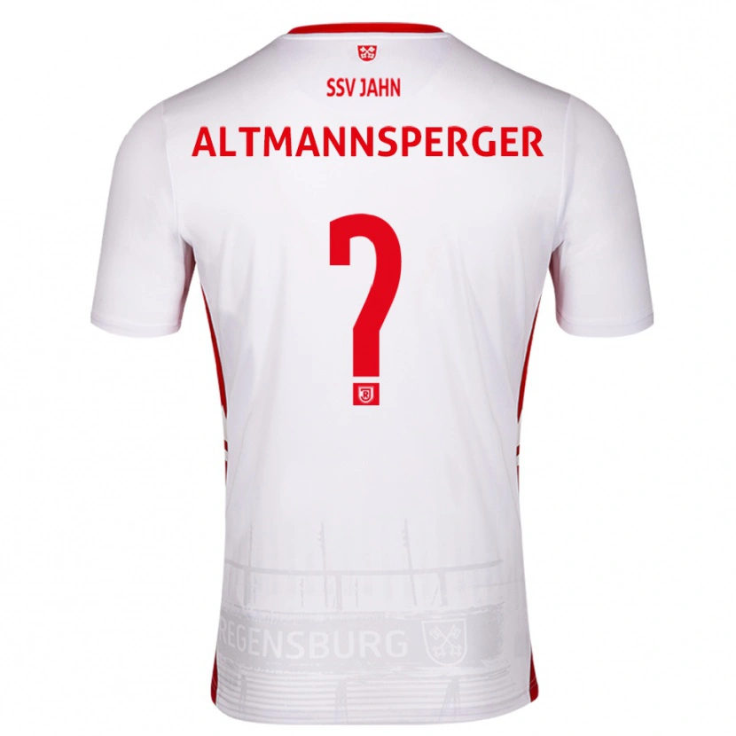 Danxen Homme Maillot Felix Altmannsperger #0 Blanc Rouge Tenues Domicile 2025/26 T-Shirt