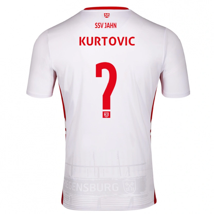 Danxen Homme Maillot Domagoj Kurtovic #0 Blanc Rouge Tenues Domicile 2025/26 T-Shirt
