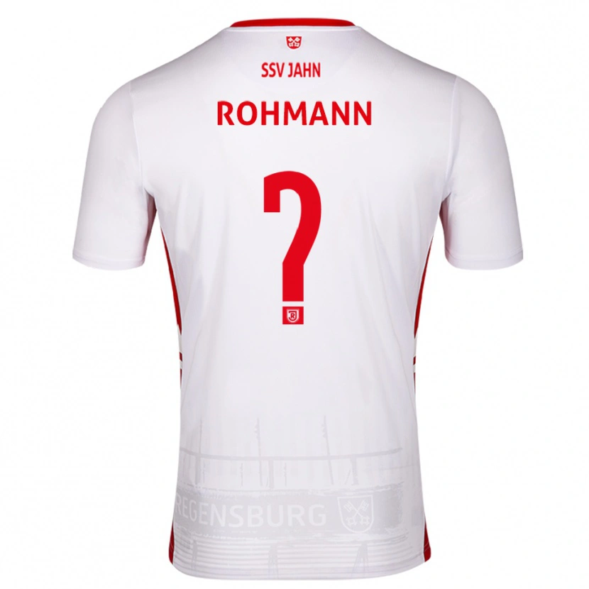 Danxen Homme Maillot Jonas Rohmann #0 Blanc Rouge Tenues Domicile 2025/26 T-Shirt