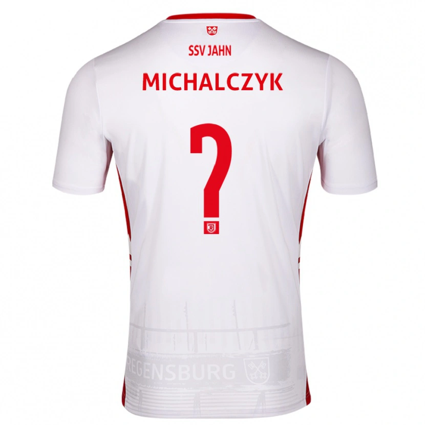 Danxen Homme Maillot Fabian Michalczyk #0 Blanc Rouge Tenues Domicile 2025/26 T-Shirt