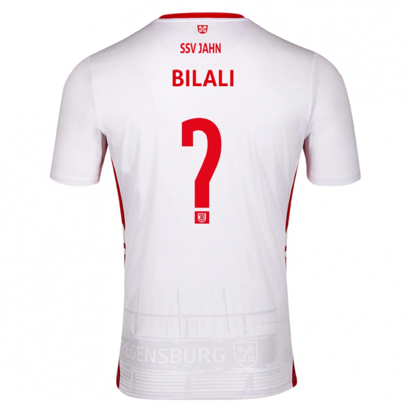 Danxen Homme Maillot Besmir Bilali #0 Blanc Rouge Tenues Domicile 2025/26 T-Shirt