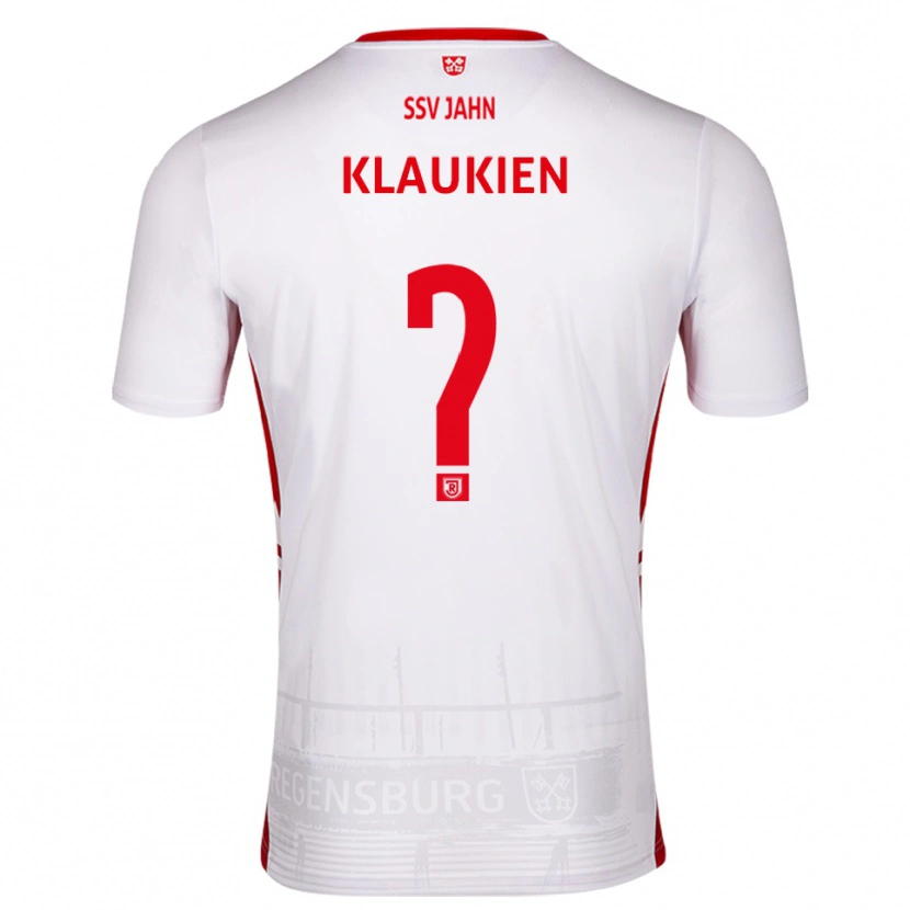 Danxen Homme Maillot Luca Klaukien #0 Blanc Rouge Tenues Domicile 2025/26 T-Shirt