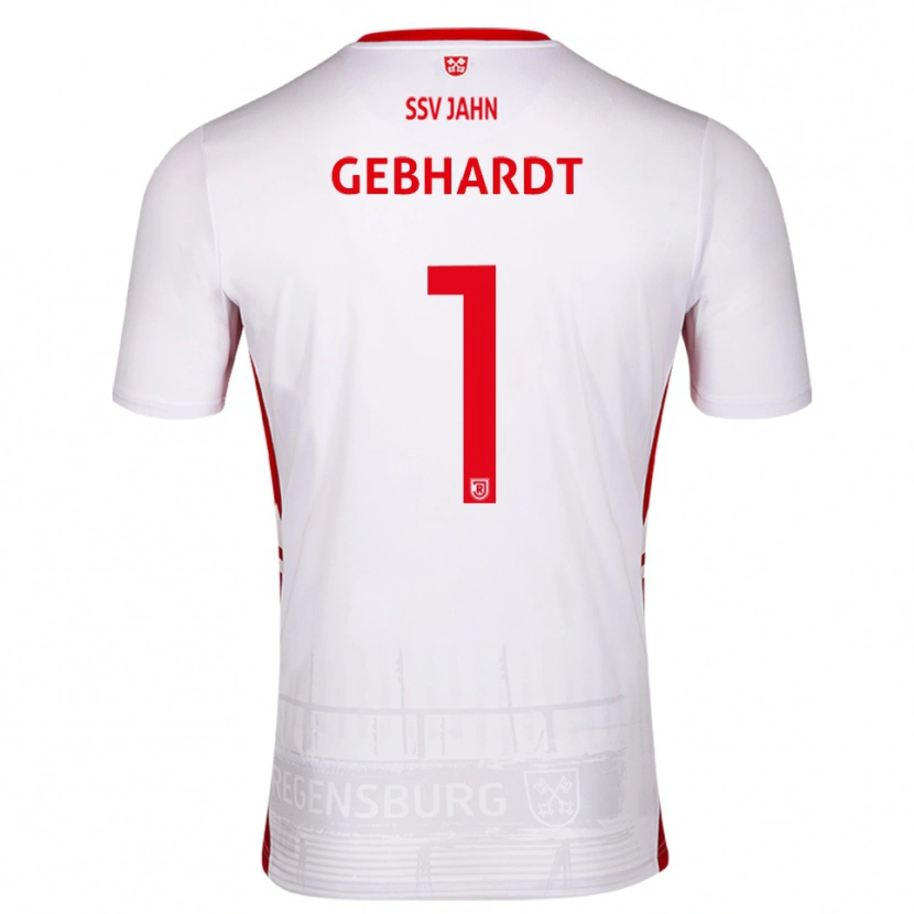 Danxen Homme Maillot Felix Gebhardt #1 Blanc Rouge Tenues Domicile 2025/26 T-Shirt