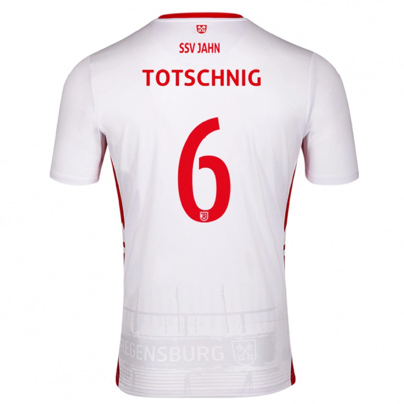 Danxen Homme Maillot Josef Totschnig #6 Blanc Rouge Tenues Domicile 2025/26 T-Shirt