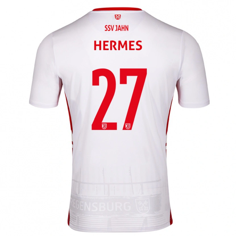 Danxen Homme Maillot Lucas Hermes #27 Blanc Rouge Tenues Domicile 2025/26 T-Shirt