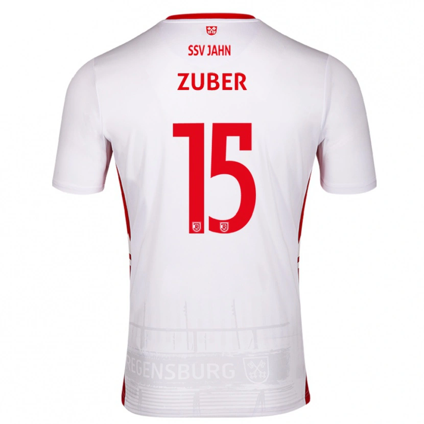 Danxen Homme Maillot Samuel Zuber #15 Blanc Rouge Tenues Domicile 2025/26 T-Shirt