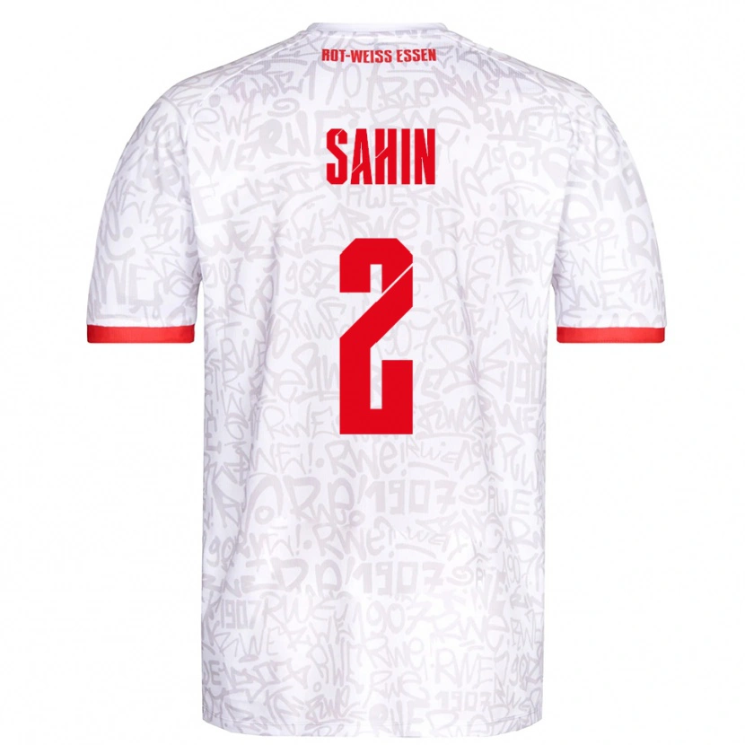 Danxen Homme Maillot Can Sahin #2 Blanc Rouge Tenues Domicile 2025/26 T-Shirt