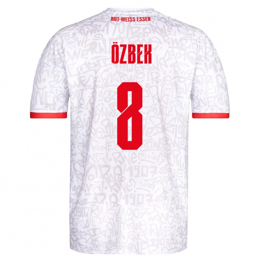 Danxen Homme Maillot Boran Özbek #8 Blanc Rouge Tenues Domicile 2025/26 T-Shirt