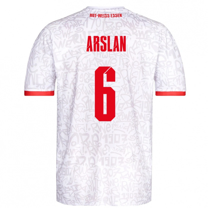 Danxen Homme Maillot Ahmet Arslan #6 Blanc Rouge Tenues Domicile 2025/26 T-Shirt