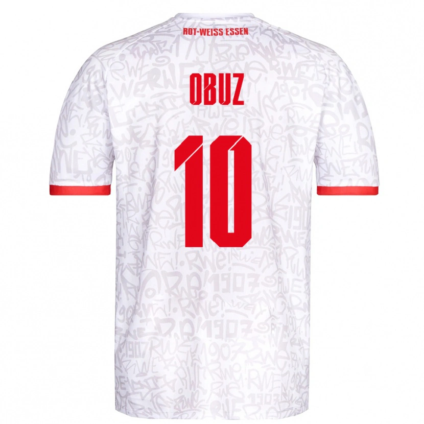 Danxen Homme Maillot Marvin Obuz #10 Blanc Rouge Tenues Domicile 2025/26 T-Shirt