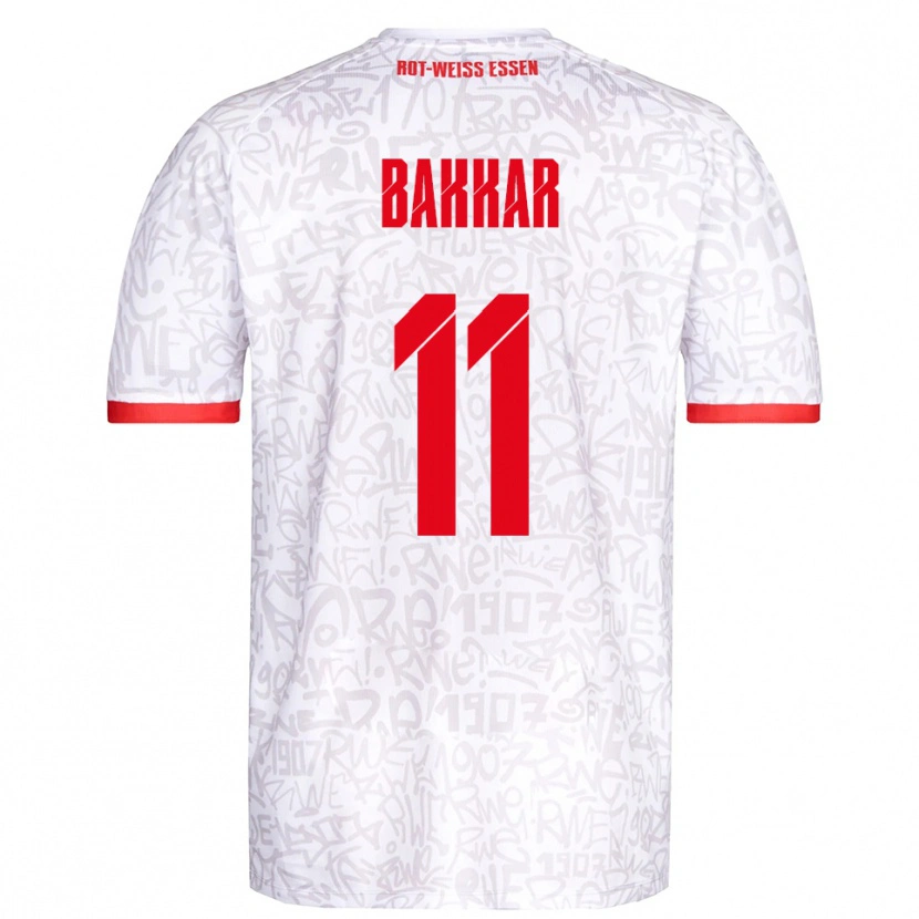 Danxen Homme Maillot Baraa Bakkar #11 Blanc Rouge Tenues Domicile 2025/26 T-Shirt