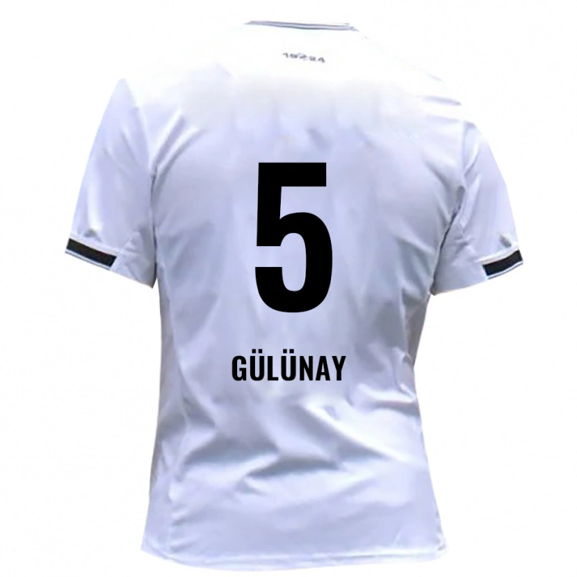 Danxen Homme Maillot Louis Gülünay #5 Blanc Rouge Tenues Domicile 2025/26 T-Shirt
