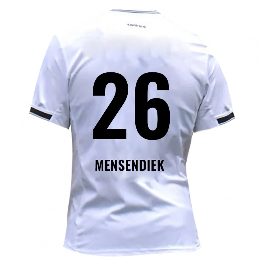 Danxen Homme Maillot Luis Mensendiek #26 Blanc Rouge Tenues Domicile 2025/26 T-Shirt