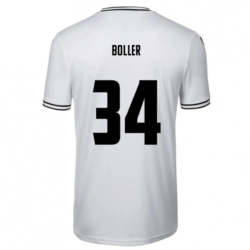 Danxen Homme Maillot Jan Boller #34 Blanc Noir Tenues Domicile 2025/26 T-Shirt