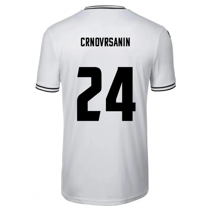 Danxen Homme Maillot Sadin Crnovrsanin #24 Blanc Noir Tenues Domicile 2025/26 T-Shirt