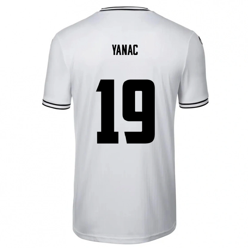 Danxen Homme Maillot Kaan Yanac #19 Blanc Noir Tenues Domicile 2025/26 T-Shirt