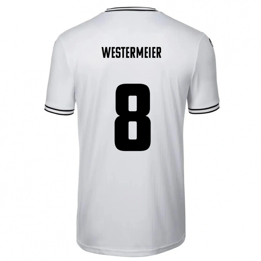 Danxen Homme Maillot Ben Westermeier #8 Blanc Noir Tenues Domicile 2025/26 T-Shirt