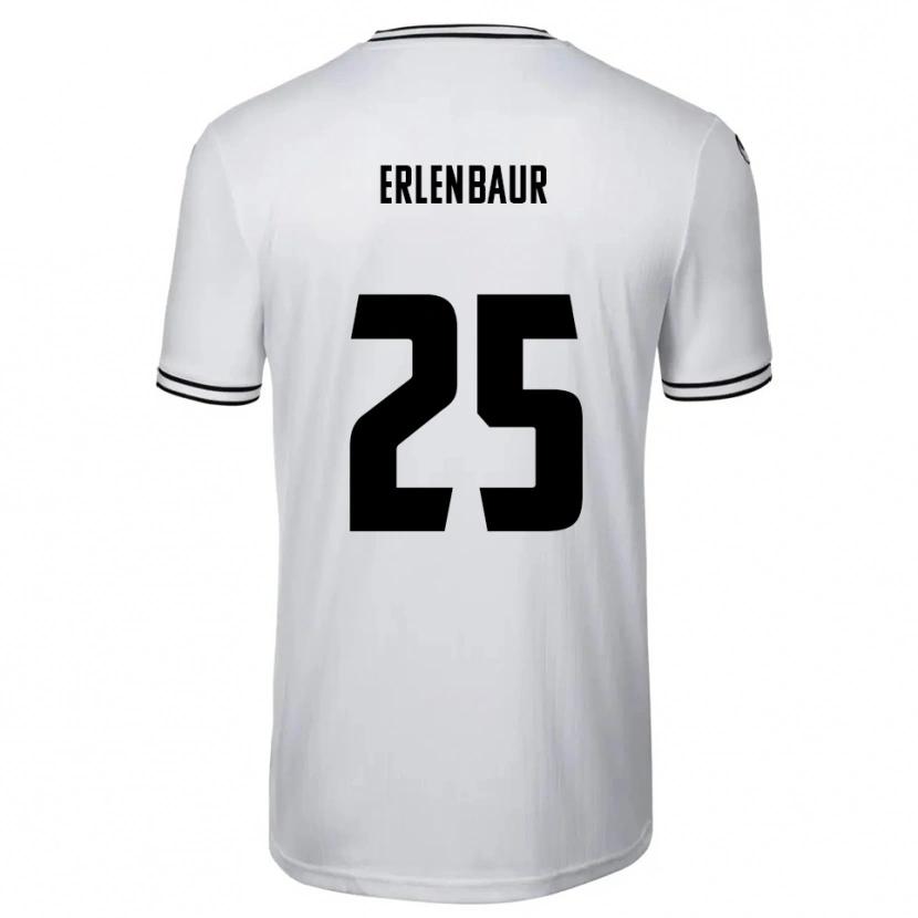 Danxen Homme Maillot Johannes Erlenbaur #25 Blanc Noir Tenues Domicile 2025/26 T-Shirt