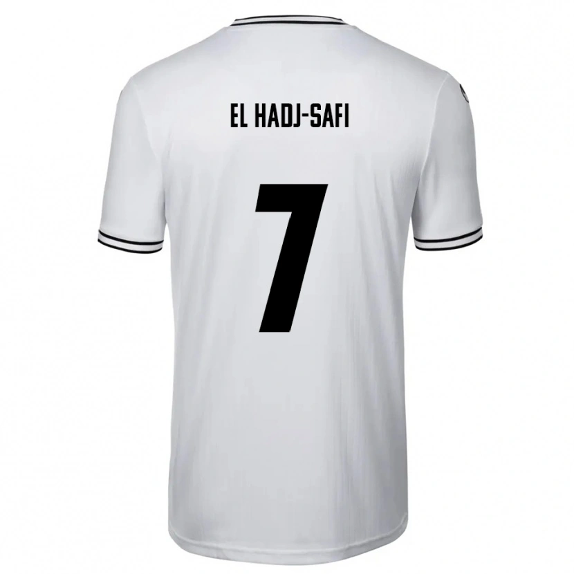 Danxen Homme Maillot Iljas El Hadj-Safi #7 Blanc Noir Tenues Domicile 2025/26 T-Shirt