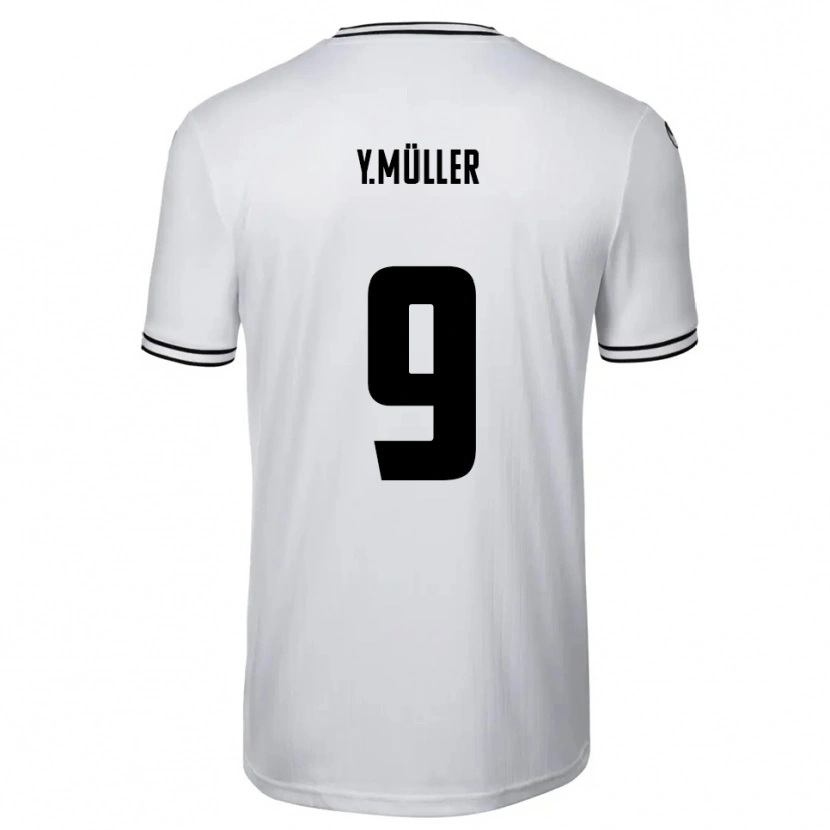 Danxen Homme Maillot Yannick Müller #9 Blanc Noir Tenues Domicile 2025/26 T-Shirt