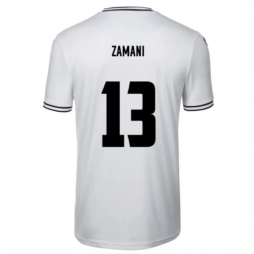 Danxen Homme Maillot Erfan Zamani #13 Blanc Noir Tenues Domicile 2025/26 T-Shirt