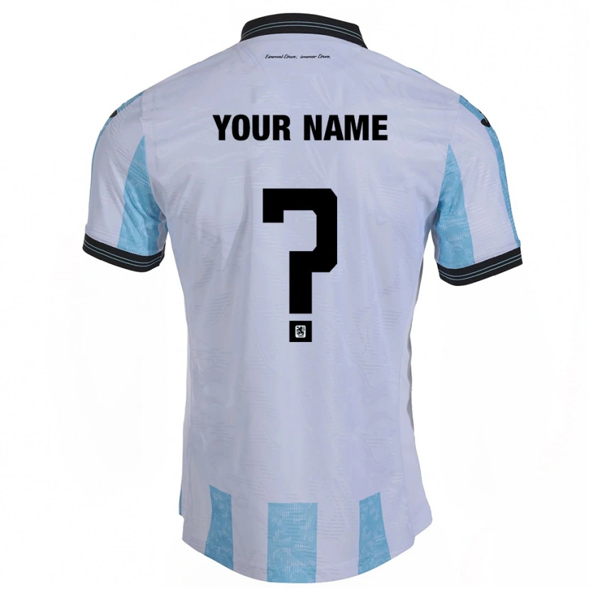 Danxen Homme Maillot Votre Nom #0 Blanc Bleu Ciel Tenues Domicile 2025/26 T-Shirt