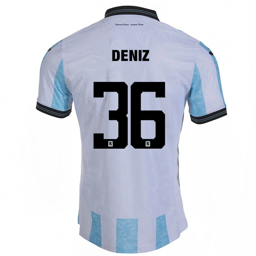 Danxen Homme Maillot Tunay Deniz #36 Blanc Bleu Ciel Tenues Domicile 2025/26 T-Shirt